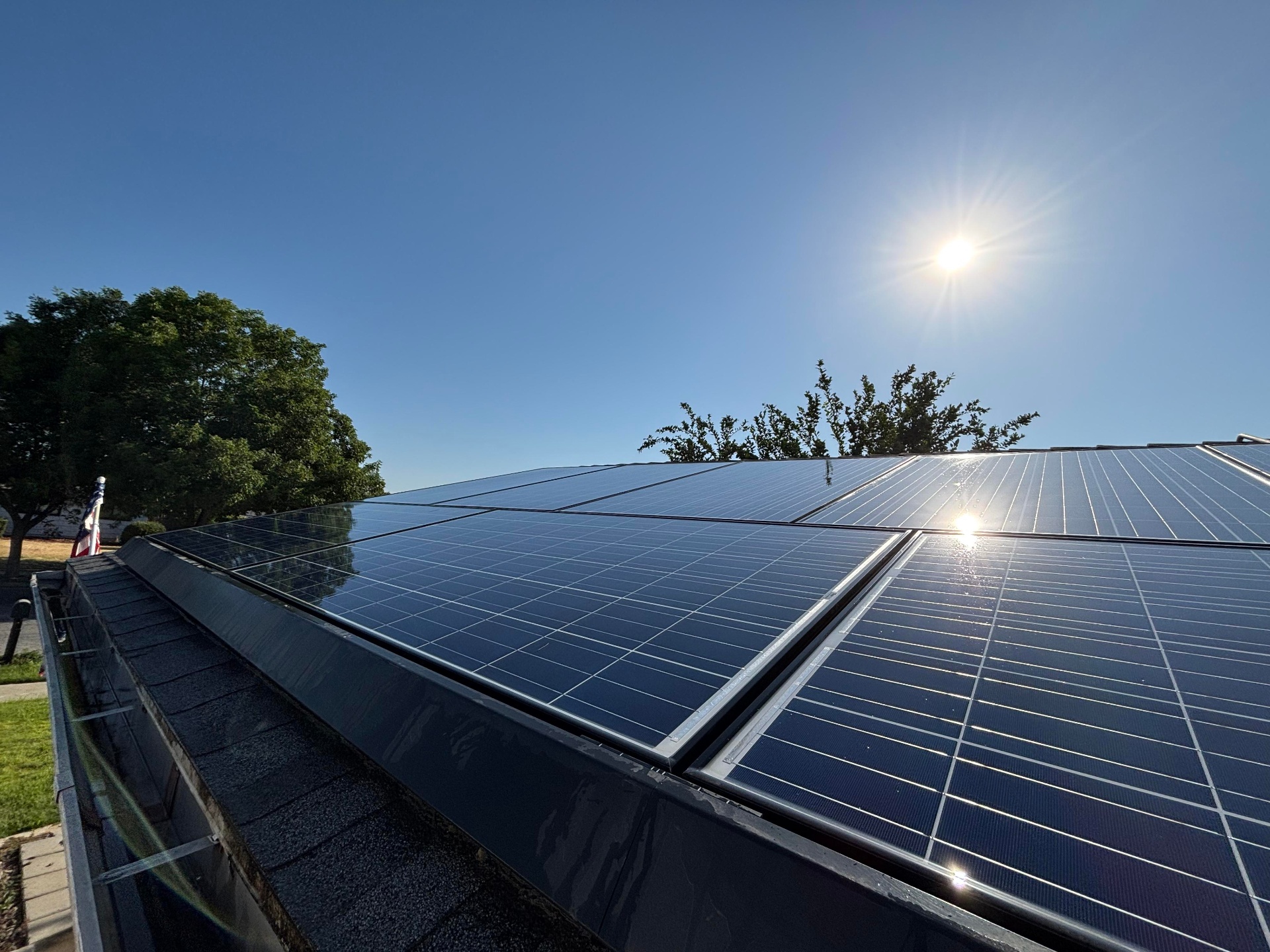 Solar panels and windows ready for professional cleaning