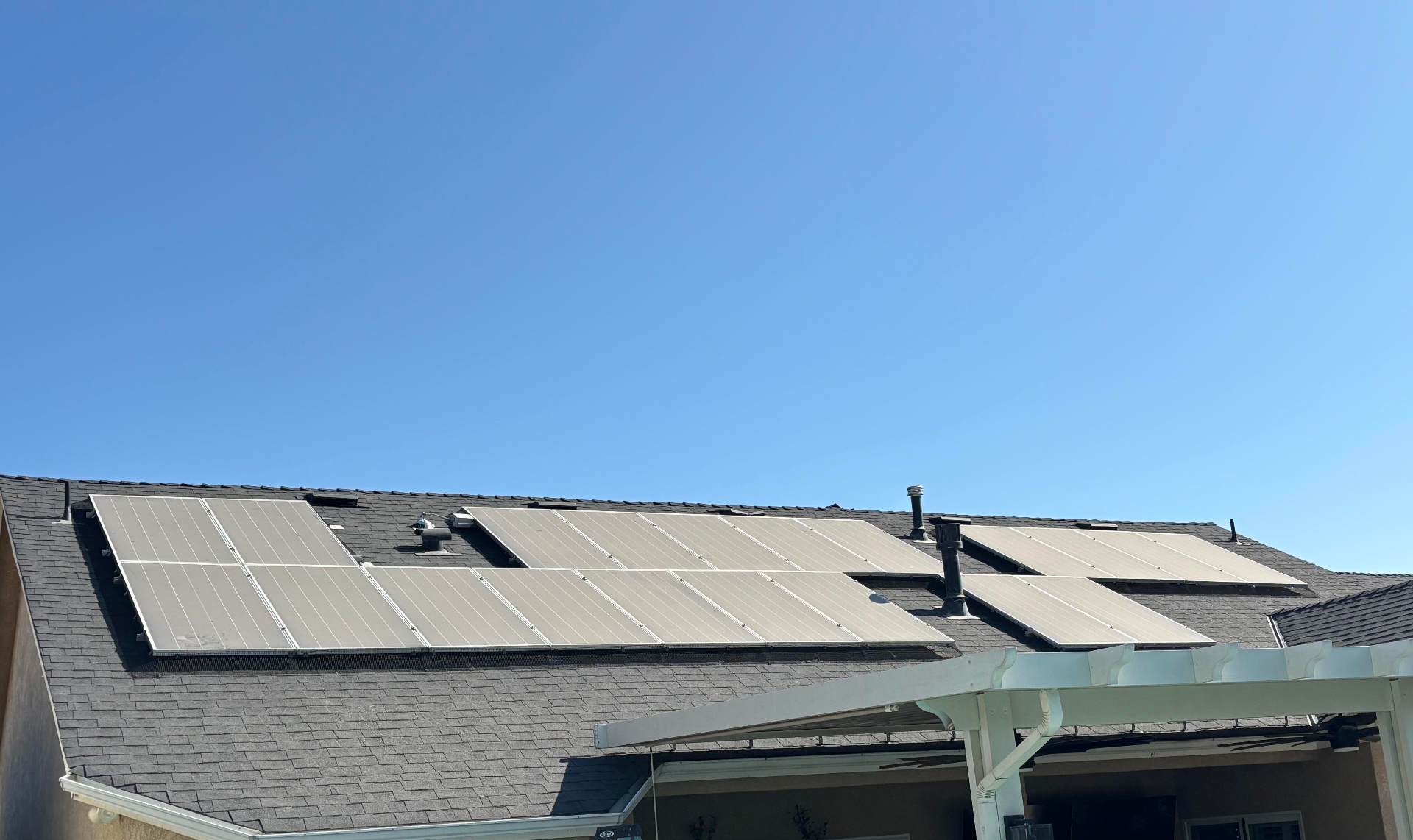 Solar panels before cleaning